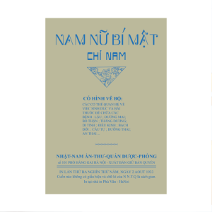 Nam Nữ Bí Mật Chỉ Nam - Soạn Giả Nguyễn An Nhân - XB Năm 1933